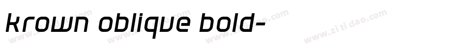 krown oblique bold字体转换
